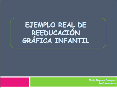 ejemplo reeducacion grafica infantil